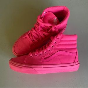 all pink high top vans